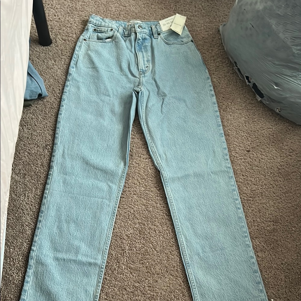 Abercrombie & Fitch Blue Straight Leg Denim